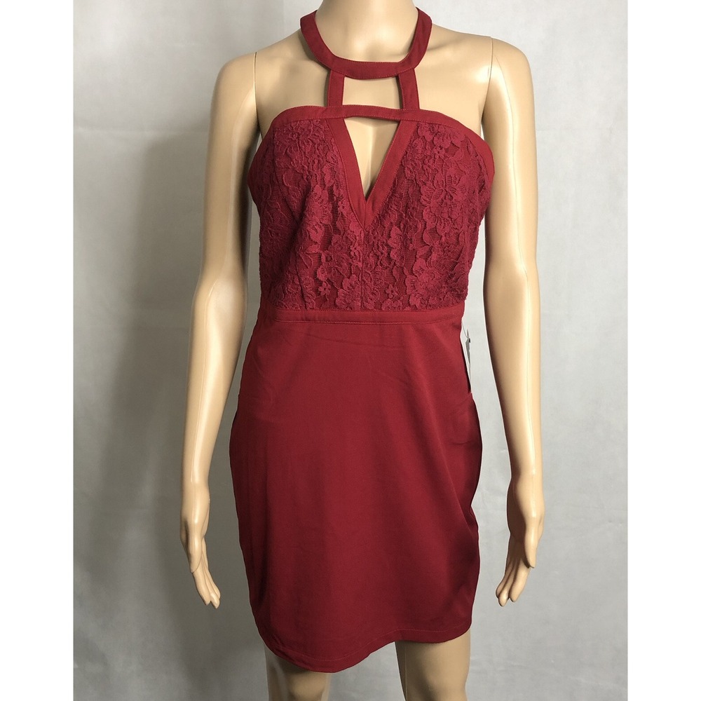 Lulus Womens Dress Red M Medium Mini Dual Straps Party Cocktail Christmas NEW